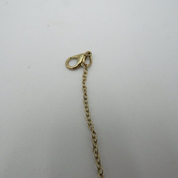 Elephant Charm Necklace 12" Rhinestone Encrusted Silver Tone Metallic Beads - Picture 8 of 8